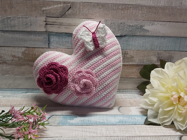 Häkelanleitung "Hab-Dich-Lieb" Herz (Valentinstag, Muttertag, Duftkissen)