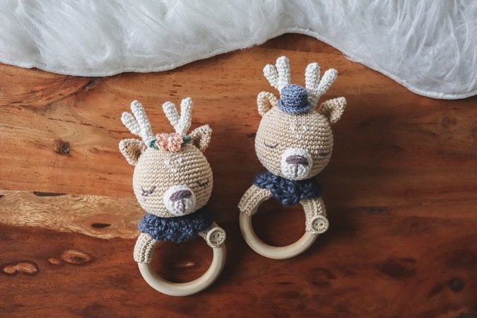 Crochet pattern deer rattle