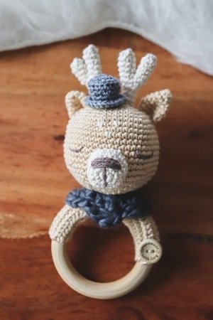 Crochet pattern deer rattle