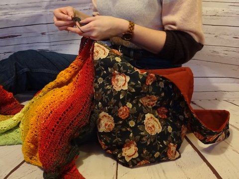 Knotentasche zum wenden in 6 Größen nähen mit Schnittmuster