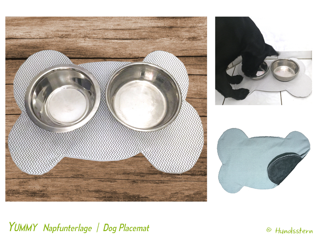 Yummy non-slip bowl mat for dogs. Sewing pattern