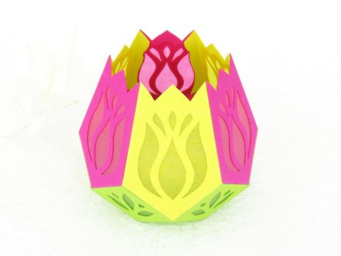 Tischleuchte – Tulpenstrauß – Bastelanleitung und Vorlagen