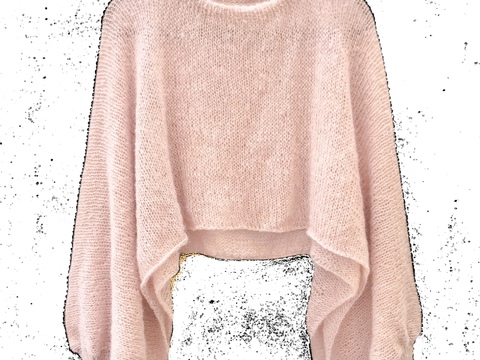 Mädchen "Poncho-Sweater" Strickanleitung