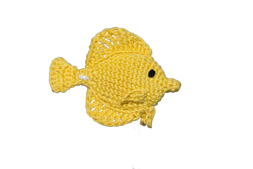 Häkelanleitung für einen Zitronendoktorfisch