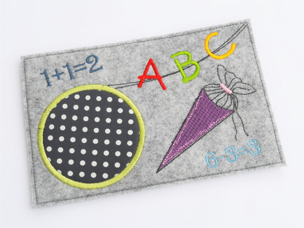 Stickdatei MugRug Schulanfang 13x18cm und 13x20cm - Bild 3