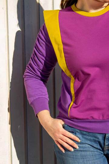 Schnittmuster Pullover mit Rüsche, Volant, uvm. in Damen Gr. 32 - 54