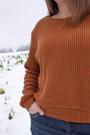Schnittmuster Pullover mit Rüsche, Volant, uvm. in Damen Gr. 32 - 54