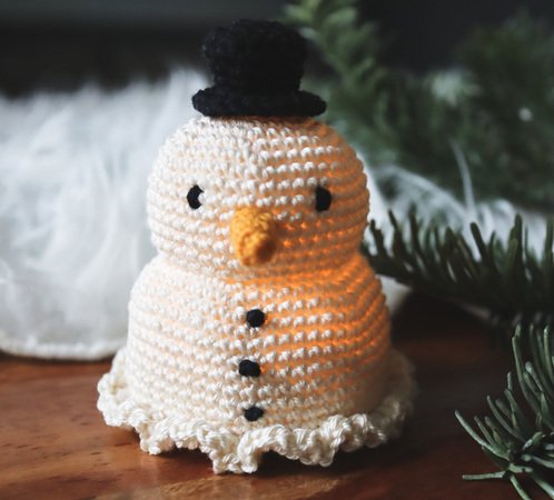 2 in 1 crochet pattern snowman ice cream & tea candle