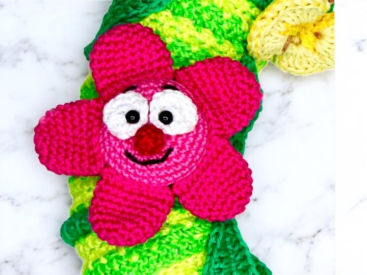 Türkranz lustige Blumenzeit - Häkelanleitung