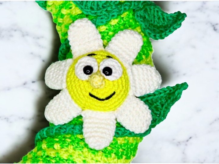 Türkranz lustige Blumenzeit - Häkelanleitung