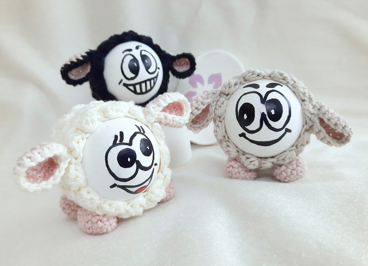 Eierwärmer häkeln - Schäfchen - Häkelanleitung PDF