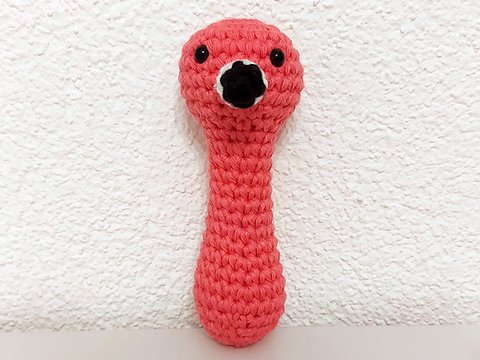 Rassel "Flamingo" - Häkelanleitung