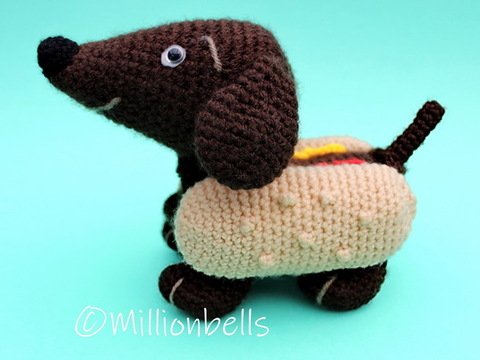 Amigurumi Hot Dog Häkelanleitung Dachshund