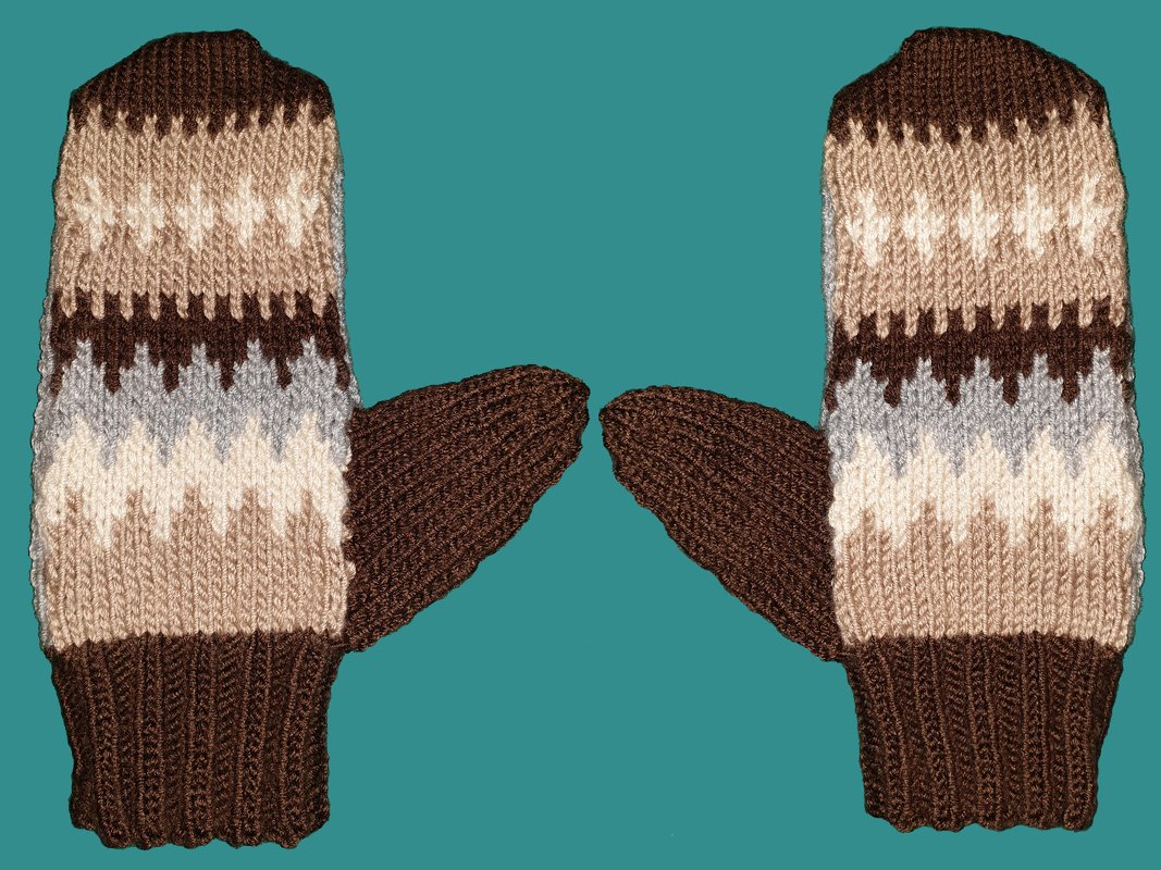 Fausthandschuhe „Caffe latte Zickzack“ stricken Handstulpen Strickanleitung