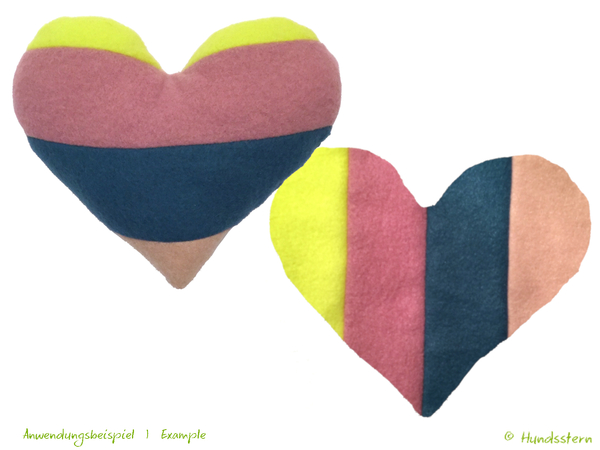 Heart pillow, cushion, toy 3 sizes Sewing Pattern