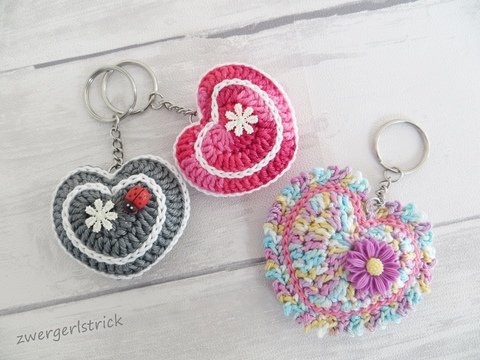 Häkelanleitung für kleine Vintage-Herzen