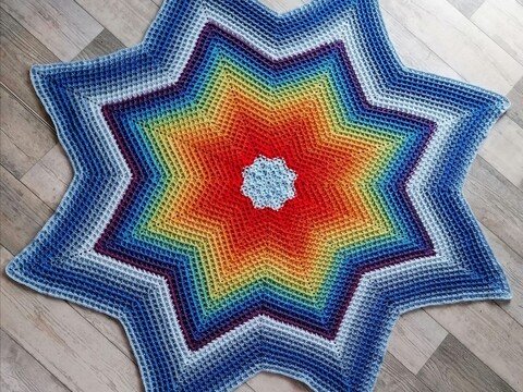 Anleitung Waffel-Stern-Decke 8 zackig