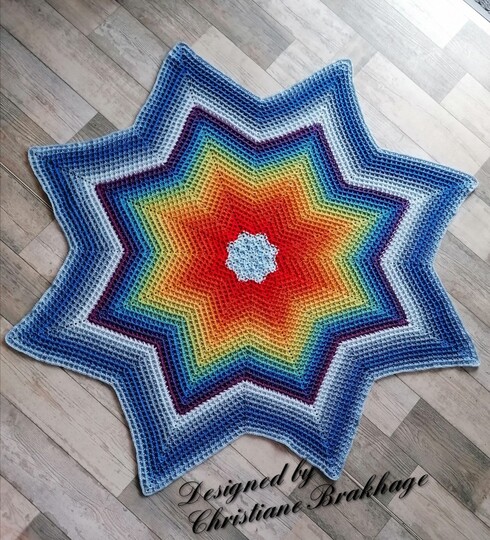 Anleitung Waffel-Stern-Decke 8 zackig