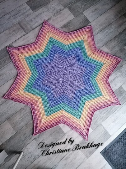 Anleitung Waffel-Stern-Decke 8 zackig