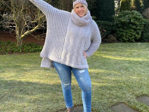 Häkelanleitung Wende-Poncho/Mütze Prima