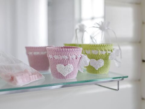 Häkelanleitung Windlicht Herz