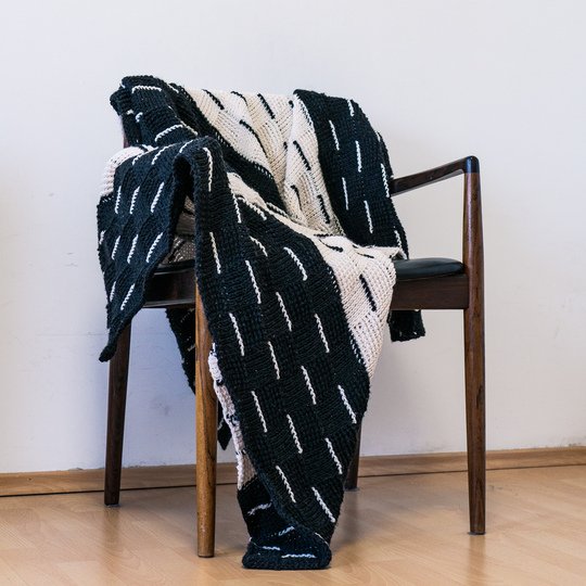 Tunisian Crochet Blanket Basketweave Pattern "Marcy"