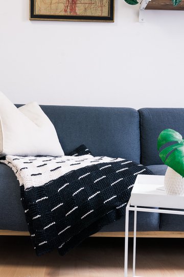 Tunisian Crochet Blanket Basketweave Pattern "Marcy"