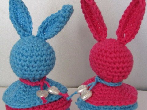 Anleitung Osterhasenpärchen zum Befüllen