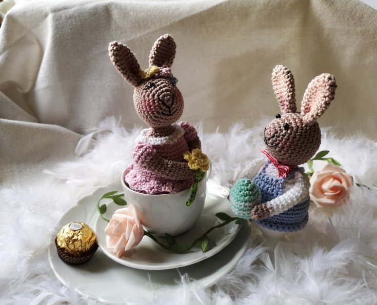 Häkelanleitung Eierwärmer Familie Hase