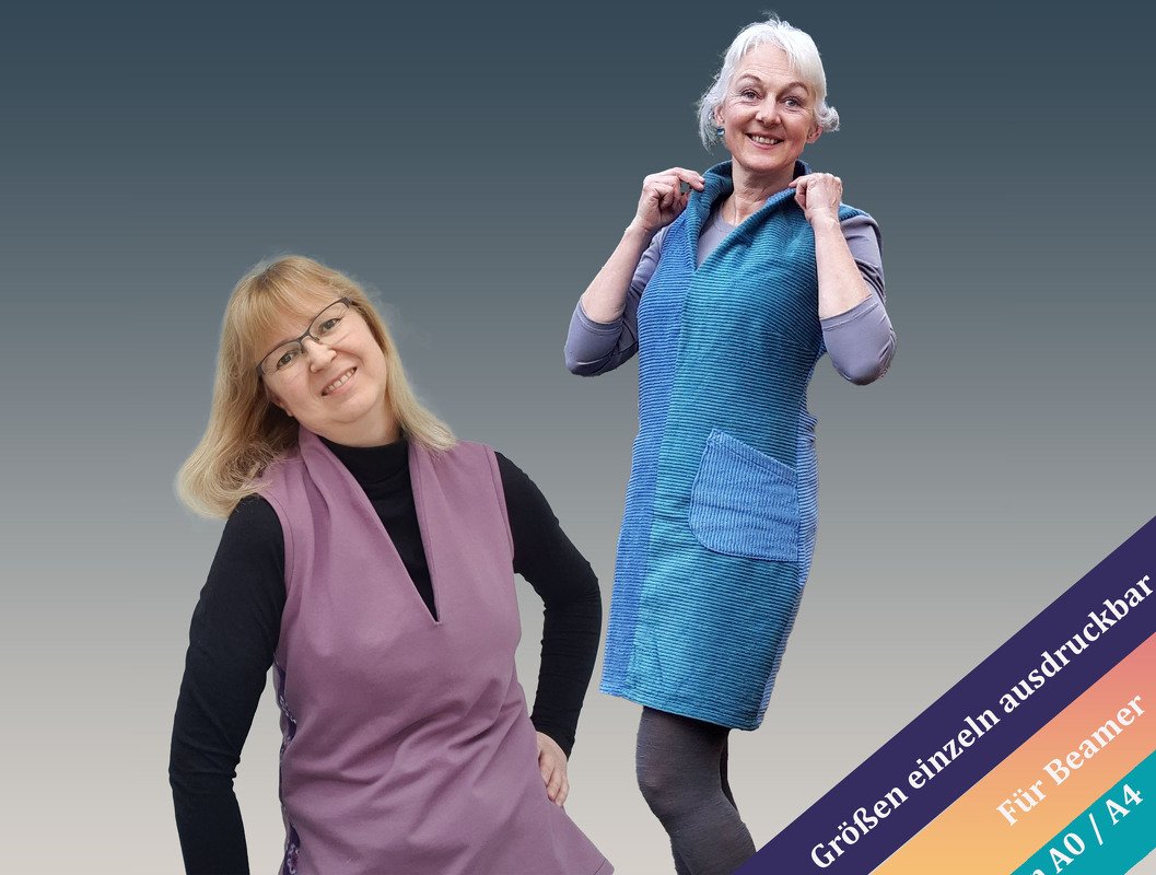 Anleitung Oxalis ärmelloses Kleid mit angeschnittenem Schalkragen von 34 - 46