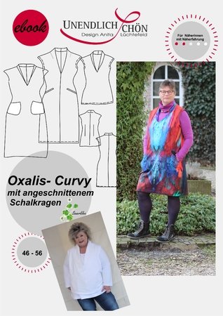Anleitung Oxalis Curvy ärmelloses Kleid mit angeschnittenem Schalkragen von 46 - 56