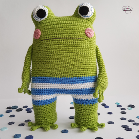 Häkelanleitung Kuschelbuddie No.15 Frosch Ferdinand