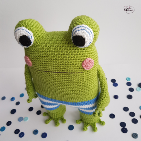 Häkelanleitung Kuschelbuddie No.15 Frosch Ferdinand