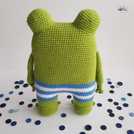Häkelanleitung Kuschelbuddie No.15 Frosch Ferdinand