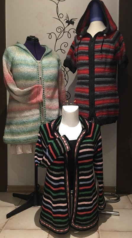 "All Season" Strickjacke mit und ohne Kapuze