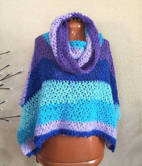 Anleitung Poncho "Freddy" Häkeln für Anfänger