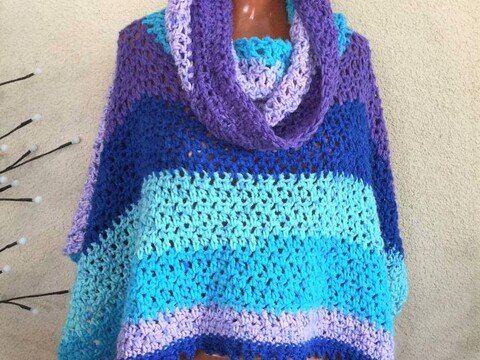 Anleitung Poncho "Freddy" Häkeln für Anfänger