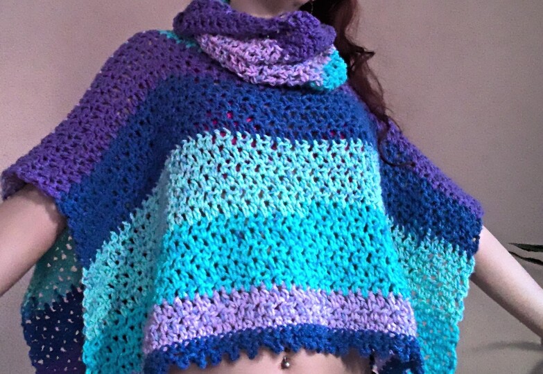 Anleitung Poncho "Freddy" Häkeln für Anfänger