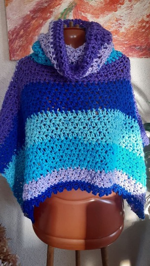 Anleitung Poncho "Freddy" Häkeln für Anfänger