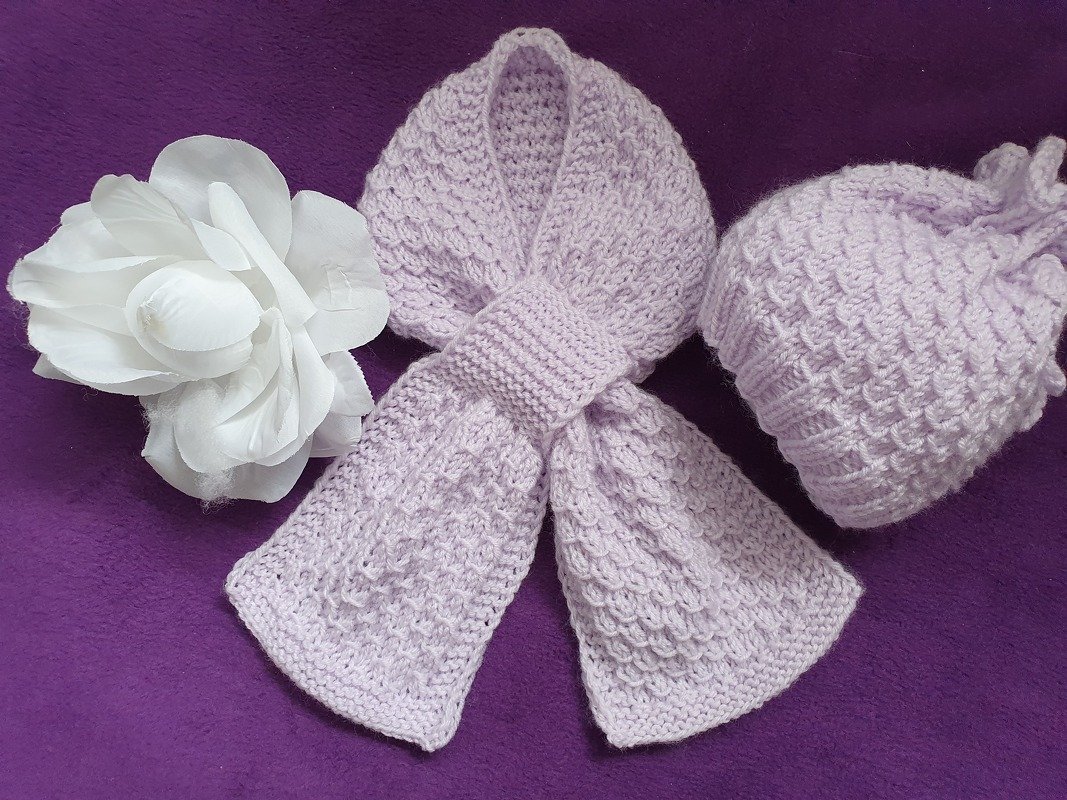 Strickanleitung für ein Babyset aus Mütze und Schal! - Bild 2