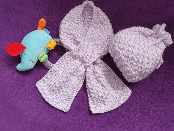 Strickanleitung für ein Babyset aus Mütze und Schal!