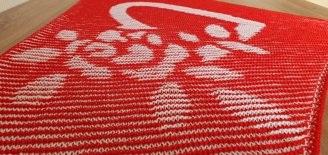 Heartflower, Shadow Knitting, Illusion Knitting, Motif Shawl