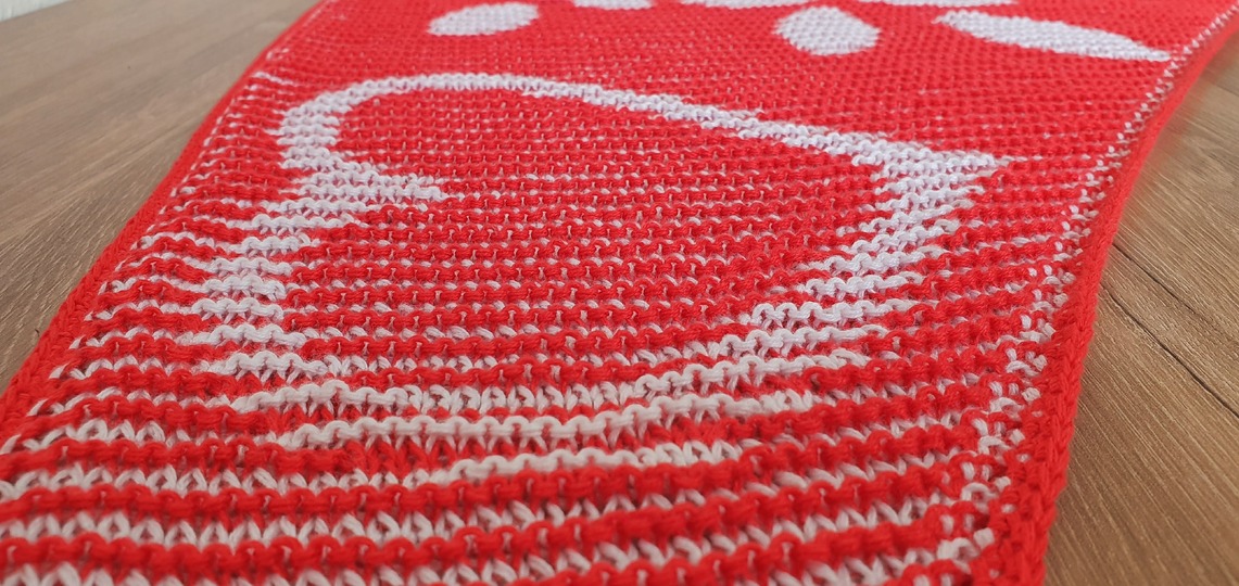 Heartflower, Shadow Knitting, Illusion Knitting, Motif Shawl