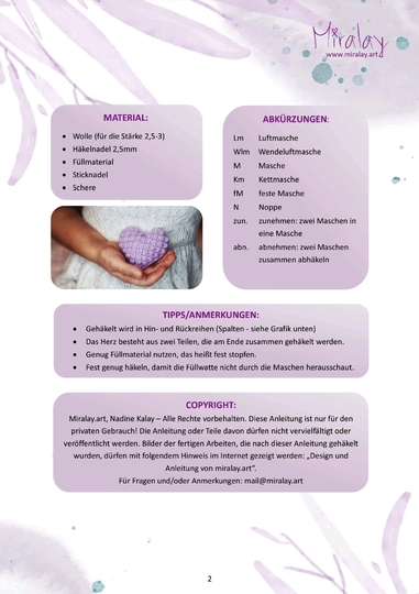 Häkelanleitung Herzen