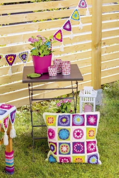 Häkelanleitung: Gehäkelte Gypsy Kissen aus Granny Squares - Bild 2