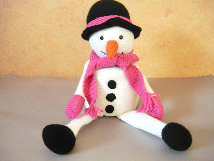 Häkelanleitung Schneemann Klorollenhut