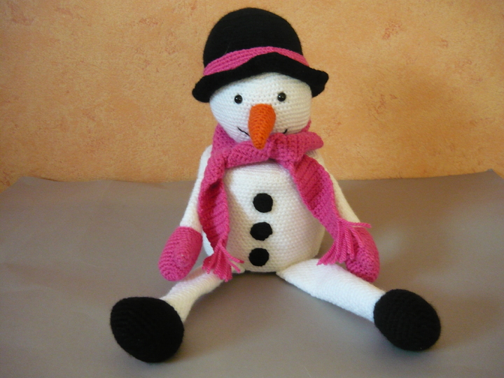 Häkelanleitung Schneemann Klorollenhut