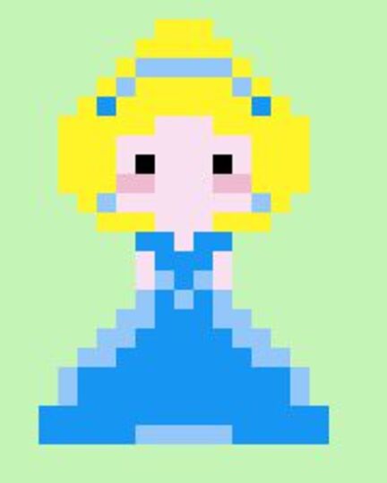 Häkelmuster * Once upon a time - Prinzessinnen * Grafik für C2C Decke