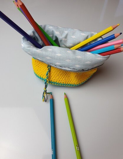 Anleitung H&auml;kel Reisverschluss Tasche / Beutel