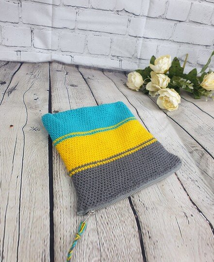 Anleitung H&auml;kel Reisverschluss Tasche / Beutel